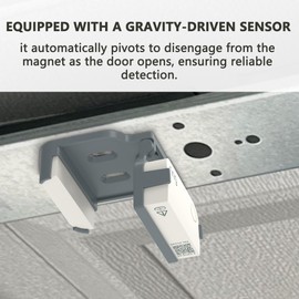 Garage Door Bracket for Ring Alarm Contact Sensor 2nd Gen – 1-Pack Gray Mount Gray Built-in Snap Clip & Screws – Secure Fit, Anti-Slip, Easy Install – Ring Compatible Accessory