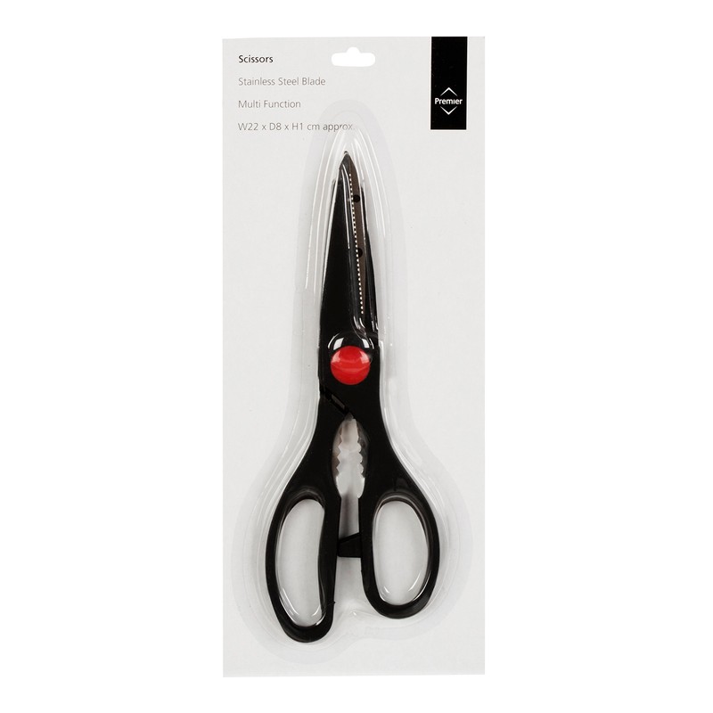 Premier Housewares Multi Function Scissors - Black