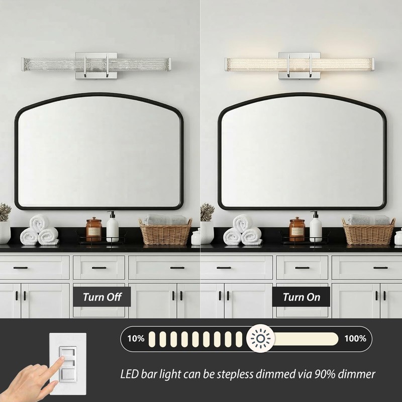Modern LED Bathroom Vanity Light 24 inch 18W Dimmable 3CCT