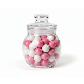 1 Inch Gumballs for Gumball Machin, Celebration Chewing Gum Balls (2 Pound, Baby Girl Mix (Shimmer Bright Pink & White))