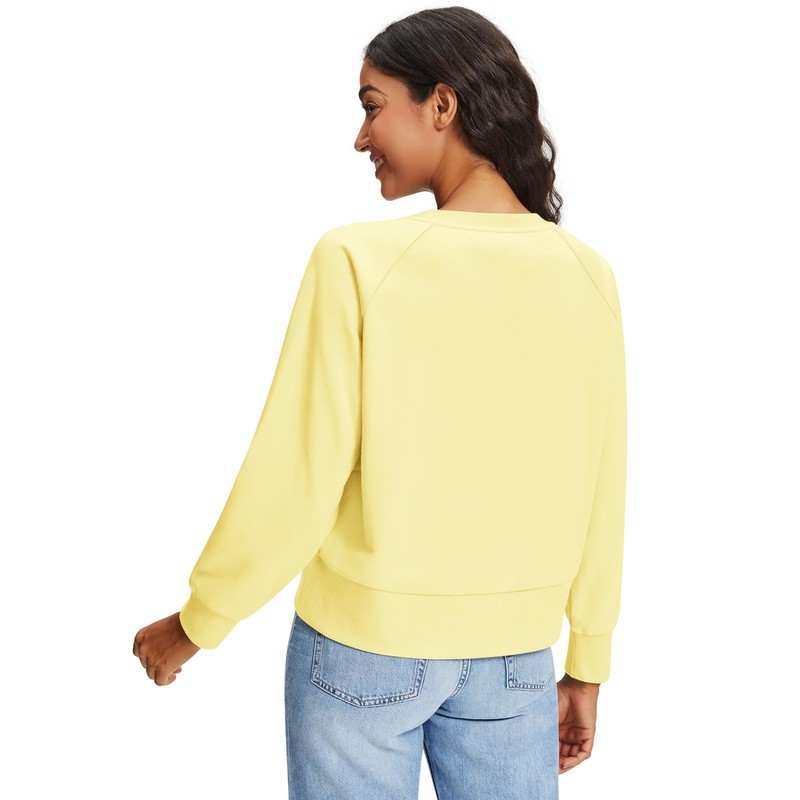 Stelle Cropped Sweatshirts for Women Long Sleeve Shirts Soft Lightweight