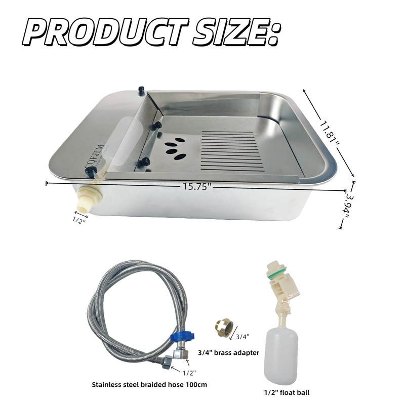 Automatic Water Dispenser for Dogs Slow-Drink,Splash-Proof Design