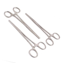 LAJA IMPORTS Set of 3 KOCHER HEMOSTAT Forceps Straight 6" Stainless Steel