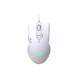 LAZOS L-MSG7-W RGB Gaming Mouse 7 Button White Mouse for PC PC Gaming