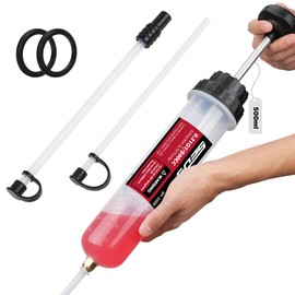SEDY 500CC Fluid Extractor, Multi-Purpose Oil Syringe, Oil Suction Pump, Manual Extraction and Filling Pump, Automotive Oil Syringe(17.6 Oz./0.45 Qt./500 CC)