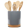 Elanze Designs Glossy X-Large Ceramic Stoneware Cork Bottom Kitchen Utensil