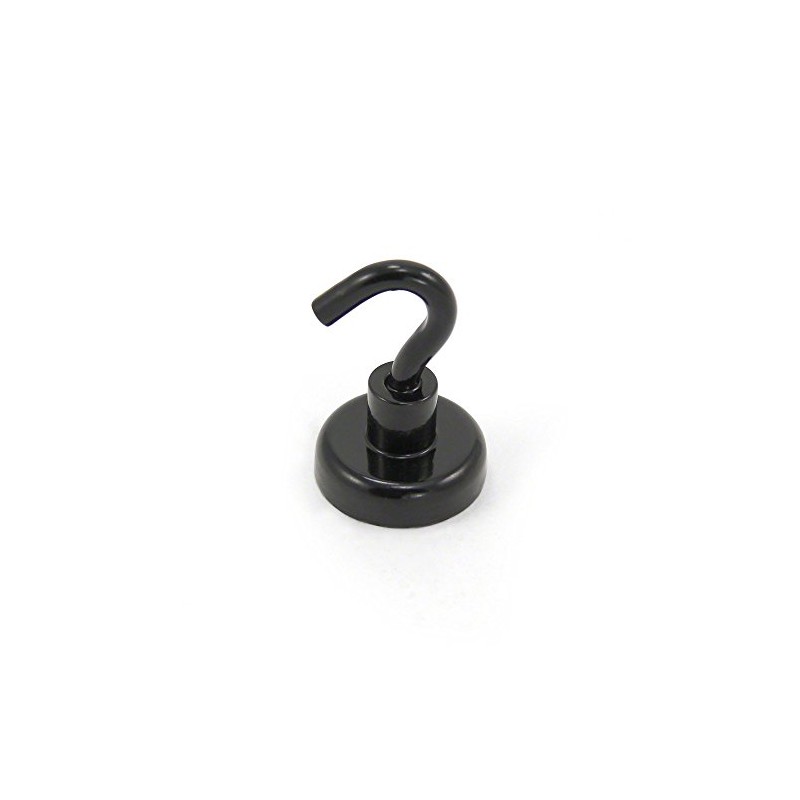 Black Painted Neodymium Hook Magnet with M5 Hook for Fridge,