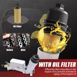 Carbole Engine Oil Cool and Filter Housing Adapter Kit for Jeep Cherokee 3.2L V6 11-2016