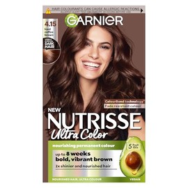 Garnier Nutrisse Permanent Hair Dye, Natural-looking, hair colour result, For All Hair Types, 4.3 Dark Golden Brown