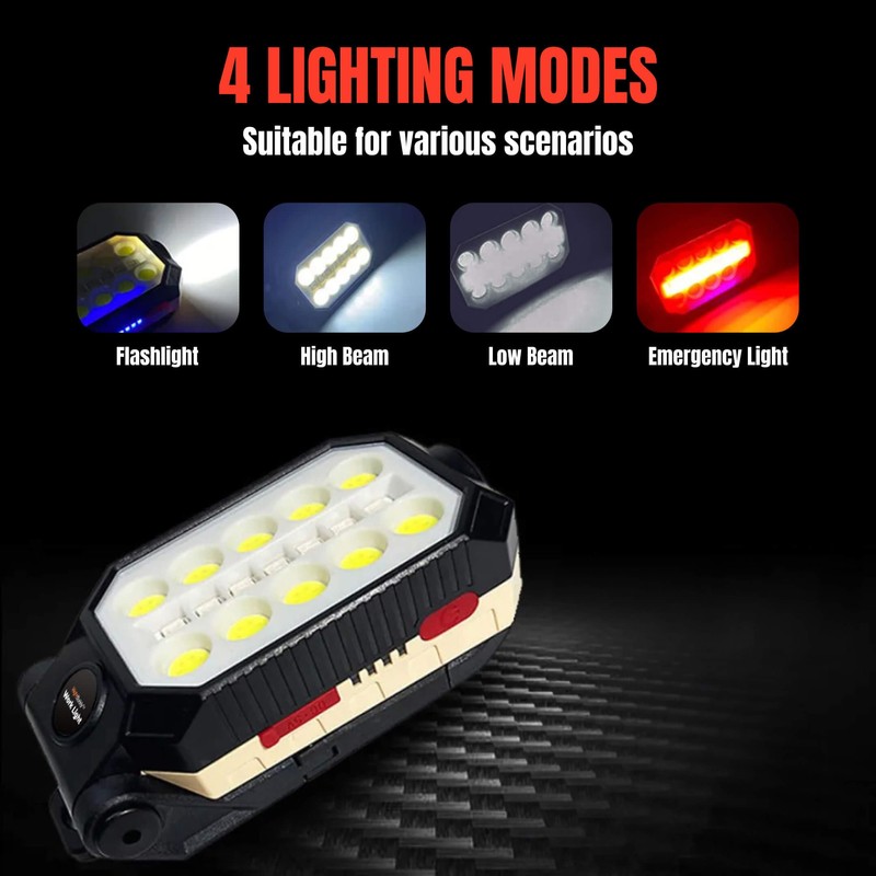 NightBuddy Magnetic Rechargeable Portable Work LED Light with Hanging Hook