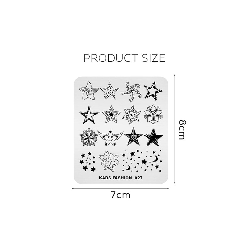 KADS Nail Art Stamping Plates Star Pattern Fashion Stamping Templates