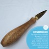 Thorness Wooden Handle Letter Opener, Brass-Plated Split File, Envelope Opener