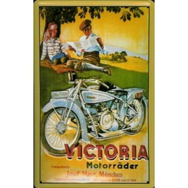 Buddel-Bini Versand Tin Sign Victoria Motorcycles Motorcycles Nostalgic Sign Moped Advertising Sign