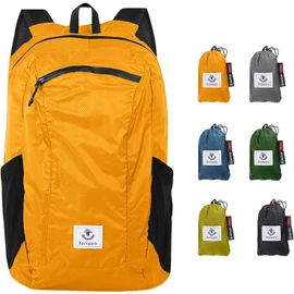 4Monster Foldable Backpack, Ultra Light Unisex Day Pack, Outdoor Waterproof Hiking Backpack for Camping, Hiking, Travel, Sports, Climbing, Cycling, orange