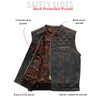 First Mfg Co Downside Men's Leather Vest: Diamond Cowhide, Conceal