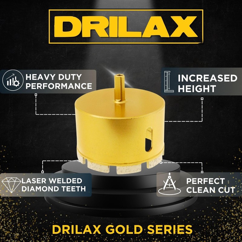 Drilax 3" Heavy Duty Masonry Diamond Hole Saw | Precision