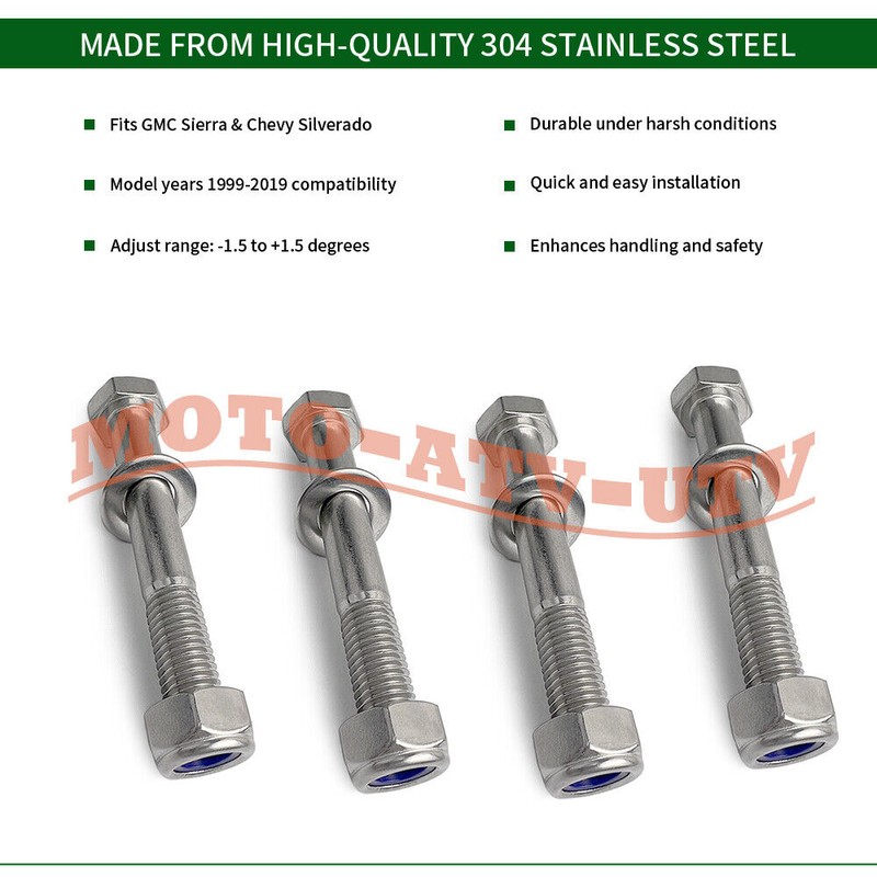 JINFANNIBI Camber Lock Alignment Fix For Chevy Silverado Sierra 1500