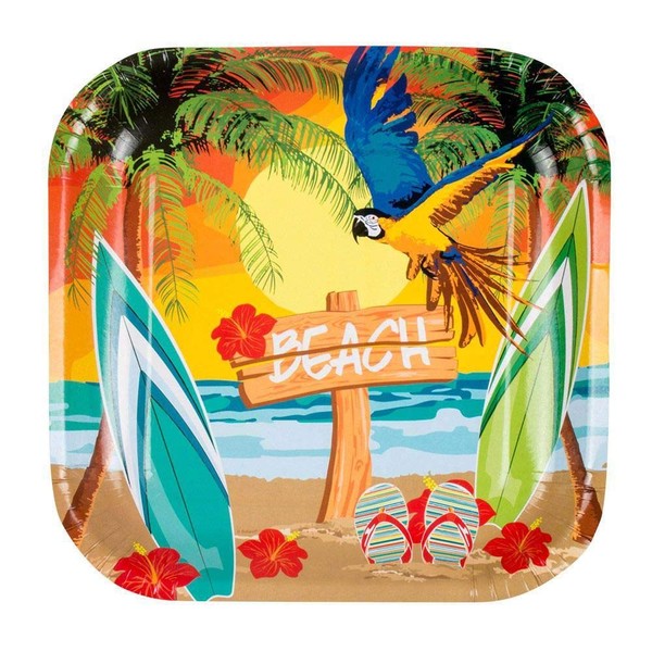 Boland 52467 Set of 6 Hawaiian Beach Plates