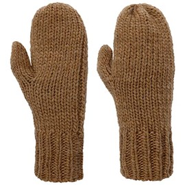 Seeberger Mittens with Fleece Lining Mittens Women's Gloves Knitted Gloves Lining, light brown