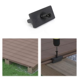 Muzata 1200PCS Hidden Deck Fasteners Composite Universal Polypropylene Fasteners for Composite decking Board T Clips M029