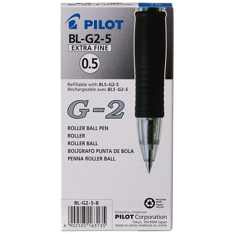 Pilot 040101201 G205 Retractable Gel Rollerball 0.5 mm Tip (Box