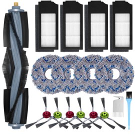 AiLomey AiLomey Zubeh?r f??r Ecovacs DEEBOT X1 Omni / X1 e Omni, Ersatzteile f??r Ecovacs Deebot X1 Turbo Staubsauger, 1 Hauptb??rste, 4 HEPA-Filter, 4 Wischt??cher, 6 Seitenb??rsten