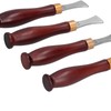 4pcs Leather Edgers Sharp Professional Trimming Working Kit with Wooden