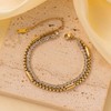 TRUMIGA Pulsera de Oro para Mujer, Pulsera Apilada de Doble