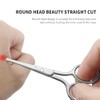 AsonTao Small Round Tip Nose Hair Scissors, Professional Grooming Scissors