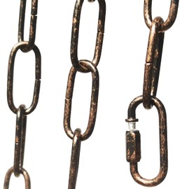 CUFEAL 6ft Aged Bronze Finish Lighting Chain Industrial Style Deco Chain (4mm)