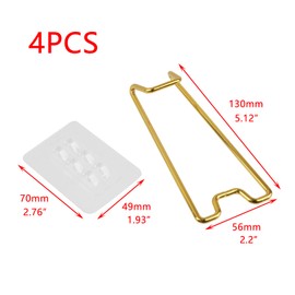 Crapyt 4 PCS Picture Frame Stand Adhesive Easel Back for Picture Frame Cardboard Easel Stand for Photo Frame, Picture Display 5.12"×2.2" Gold