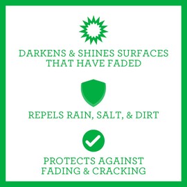 Trinova Plastic & Trim Restorer - Shines & Darkens Worn Out Plastic, Vinyl & Rubber Surfaces - Protects Cars & Motorcycles from Rain, Salt & Dirt - Prevent Fading - 8 fl oz