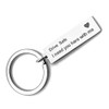 r_planning Key Ring, Key Holder, Stainless Steel, Plate, Safe Driving