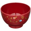 Yamanaka Lacquer M15460 Range Soup Bowl with Flower Path (Vermilion)