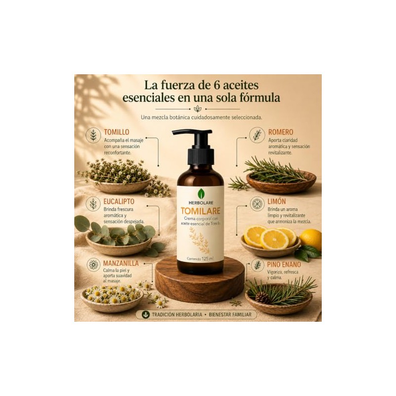 Herbolare Tomilare Crema con Tomillo 125 ml para Congestión y