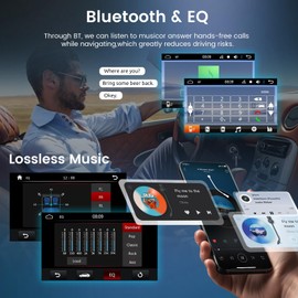 Hodozzy Double Din Car Stereo 7-inch Touch Screen Car MP5 Player Bluetooth FM Radio, Car Radio 2 Din with Mirrorlink, AUX/USB, Rear View Camera, Steering Wheel Control and Color Backlight