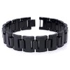 Black Tungsten Carbide 16MM Men's Link Bracelet Sz 8.5"