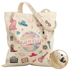 Miss Adola Aesthetic Tote Bag - with Magnetic Buckle and Zipper Inner Pocket for Women Lady Cloth Cotton Tote Bag for Gym, Work, Travel, Shopping, Lamp Ball