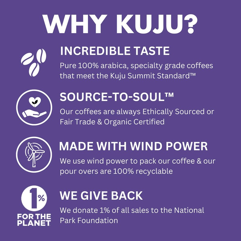 Kuju Coffee Premium Pour Over Camping Coffee Singles - 6