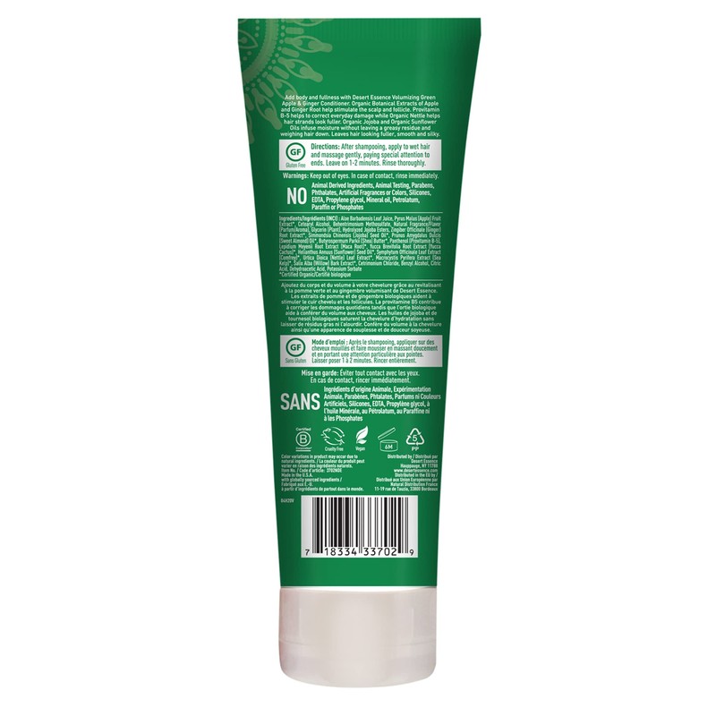 Desert Essence, Thickening Conditioner, Green Apple and Ginger, Vegan, 8