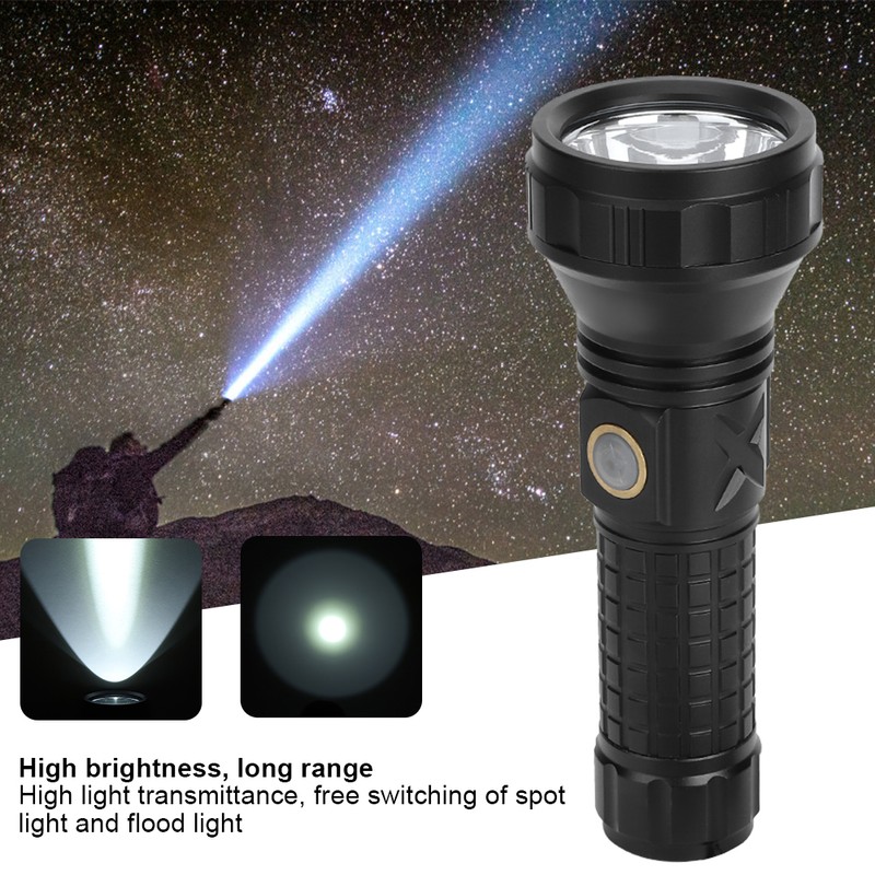 SST40 LED Flashlight USB Rechargeable 7000K 1600lm 3 Lighting Mode