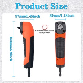 Yuentoen Right Angle Drill Adapter, Angle Wrench with 10 Pieces Shock Wave Positions, Angle Gear, 90 Degree Impact Wrench Drill Adapter for Drilling and Screwing Narrow Spaces