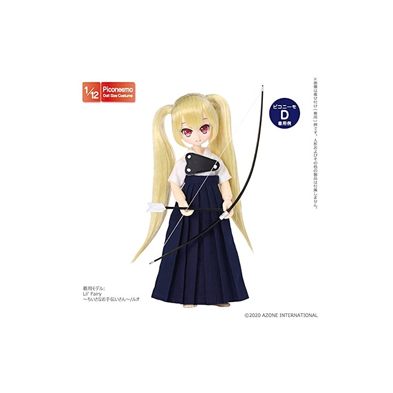 For Piconemo 1/12 Bow Uniform Set, White and Navy Blue