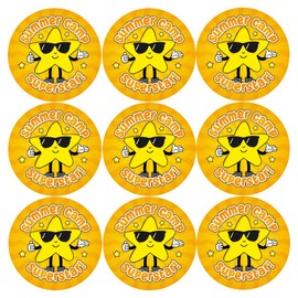 Pack of 144 Summer Camp Well Done Reward Stickers (30mm) For Teachers, Coaches, Clubs, MyClassroom
