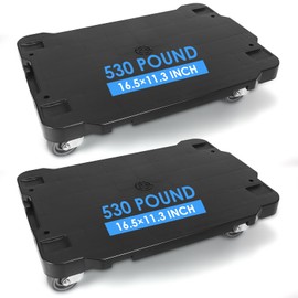 Furniture Dolly, 2 Pack Furniture Movers with Wheels, 530 LB Capacity, New Upgrade Completely Silent Technology, Moving Dolly Cart with Wheels