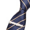 RunootPR 2-piece Set Men's Music Note Tie Clip, Silver Black