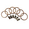 Xin store 40-Pack Copper Metal Curtain Rings with Clips (1.5")