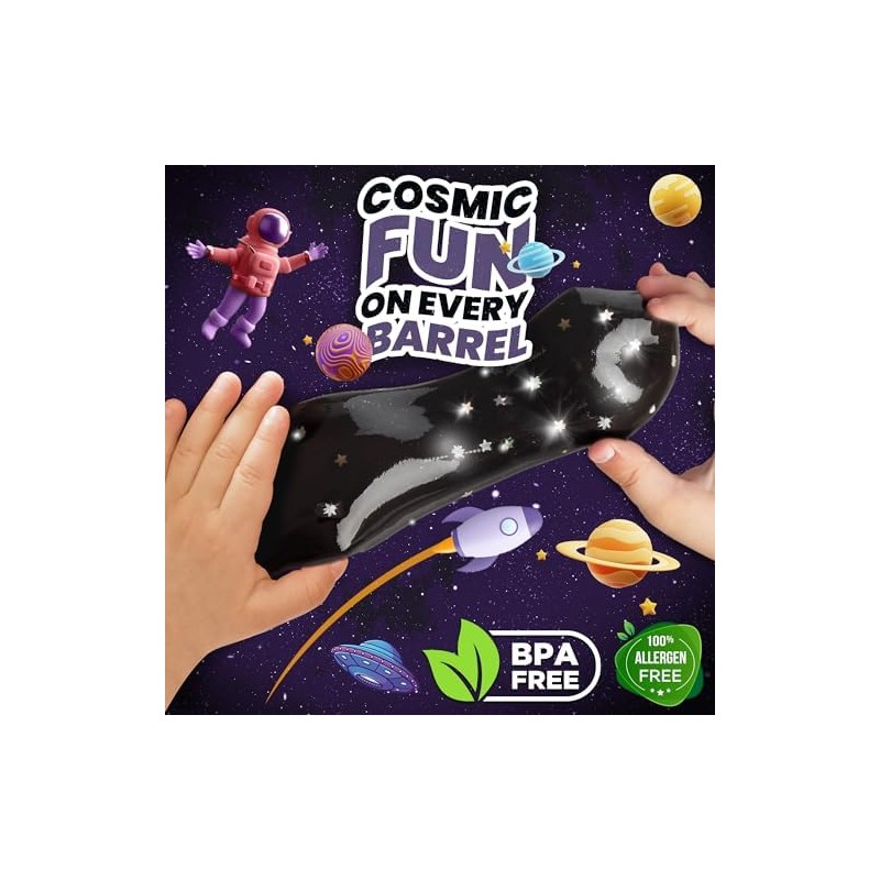 Black Nebula Galaxy Slime, recuerdos de fiesta de cumpleaños espaciales