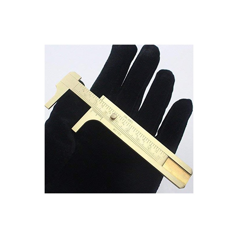 EKLOEN Mini Brass Sliding 80mm Double Scale Caliper for Measuring