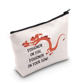 POFULL Mushu Gift Movie Inspired Gift Dishonor On You Dishonor On Your Cow Cosmetic Bag (DISHONOR ON You bag)